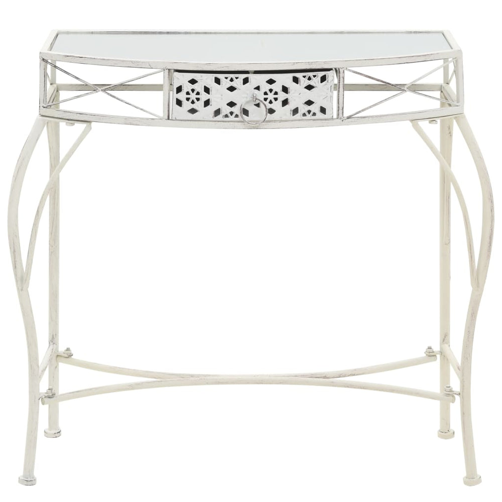 Beistelltisch Französischer Stil Metall 82x39x76 cm Weiß