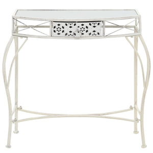 Beistelltisch Französischer Stil Metall 82x39x76 cm Weiß
