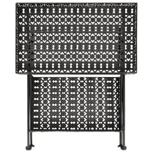 vidaXL Table d'appoint Pliante Vintage Métal 58 x 35 x 72 cm Noir