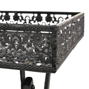 vidaXL Table d'appoint Pliante Vintage Métal 58 x 35 x 72 cm Noir