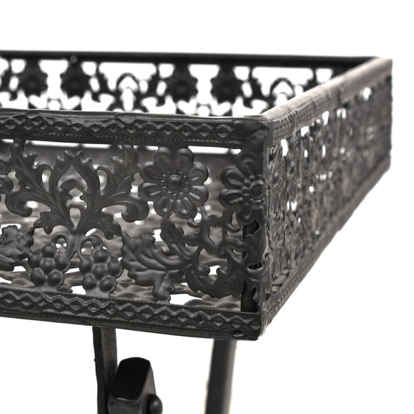 vidaXL Table d'appoint Pliante Vintage Métal 58 x 35 x 72 cm Noir