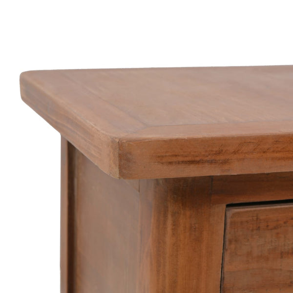 Nachttisch Massivholz Tanne 40x29x68 cm Braun