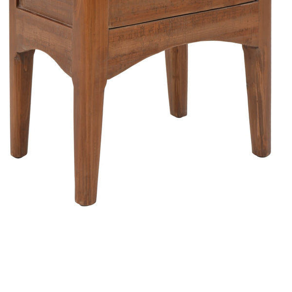 Nachttisch Massivholz Tanne 40x29x68 cm Braun