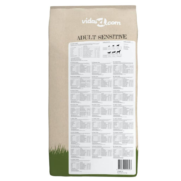 vidaXL Nourriture sèche pour chiens Adult Sensitive Agneau & Riz 2 pcs 30 kg