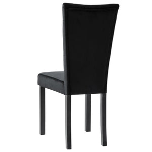 vidaXL Dining Chairs 4 pcs Black Velvet