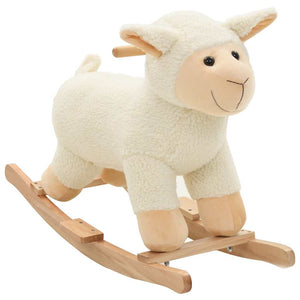 Schaukeltier Schaf Plüschtier Weiß
