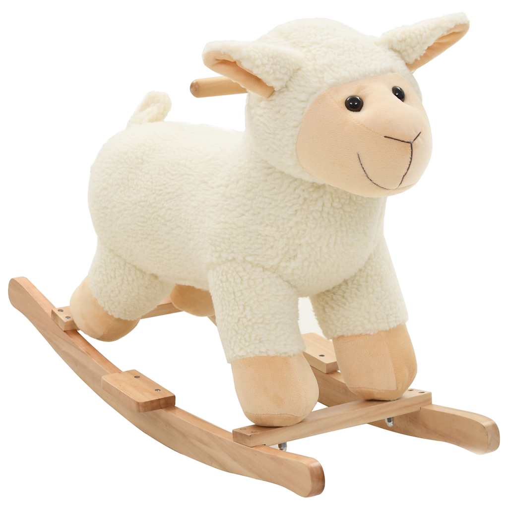 Schaukeltier Schaf Plüschtier Weiß