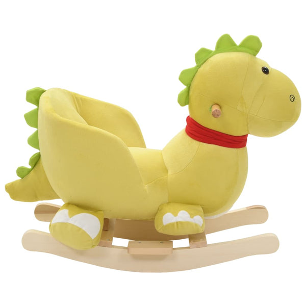Schaukeltier Drache Gelbgrün mit Rückenlehne