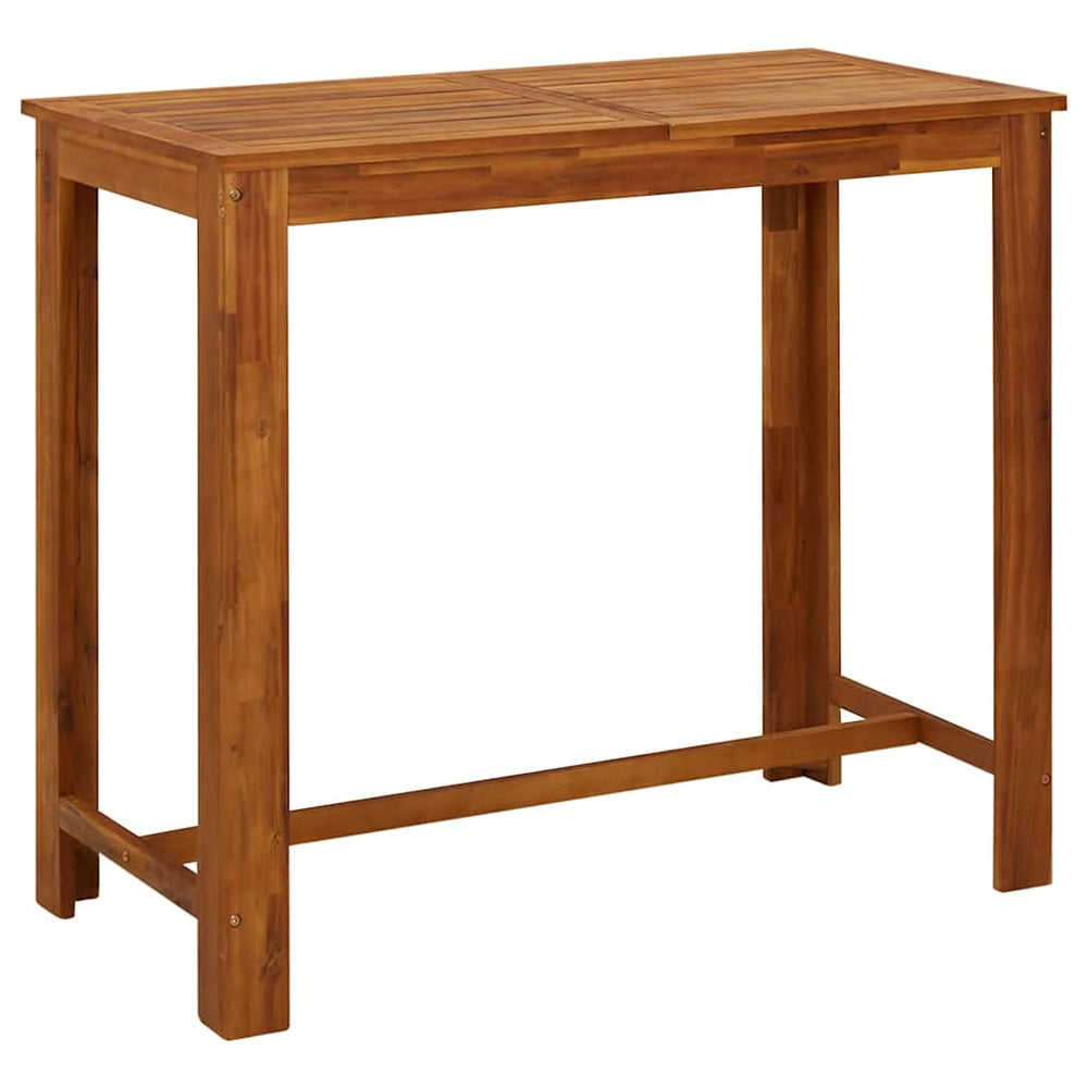 vidaXL Table de bar en bois d'acacia massif 120x60x105 cm