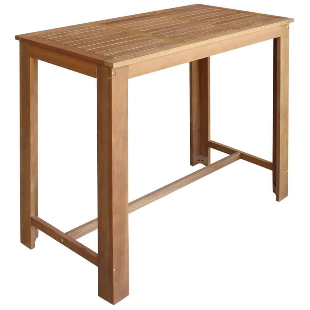 Bartisch und Hocker-Set 5-tlg. Akazienholz Massiv