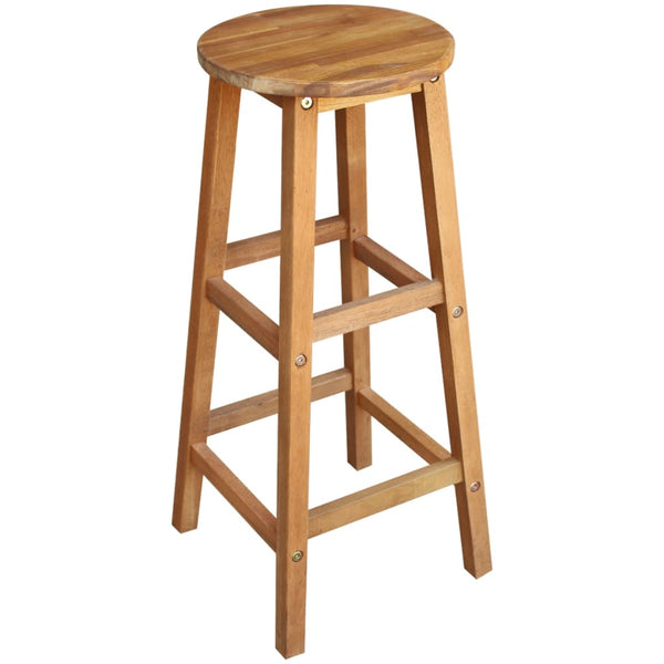 Bartisch und Hocker-Set 5-tlg. Akazienholz Massiv
