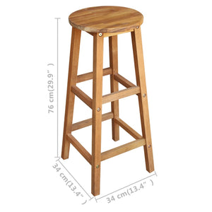 Bartisch und Hocker-Set 5-tlg. Akazienholz Massiv
