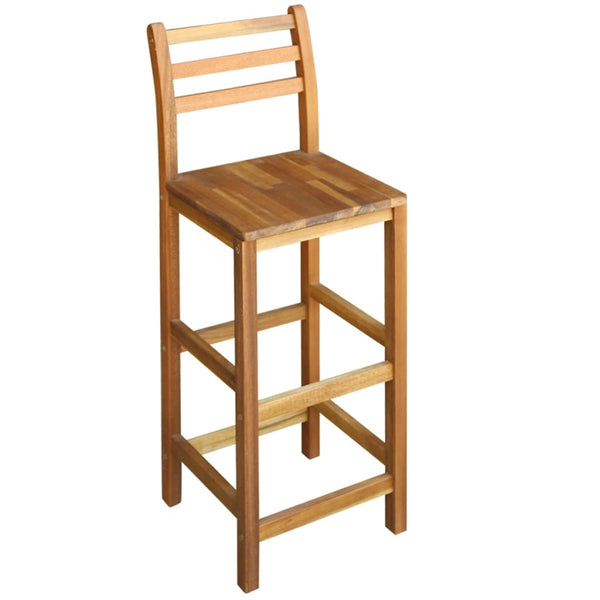 Bartisch und Stuhl-Set 7-tlg. Akazienholz Massiv