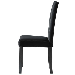 vidaXL Chaises de salle à manger 6 pcs Velours noir