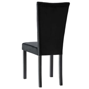 vidaXL Chaises de salle à manger 6 pcs Velours noir