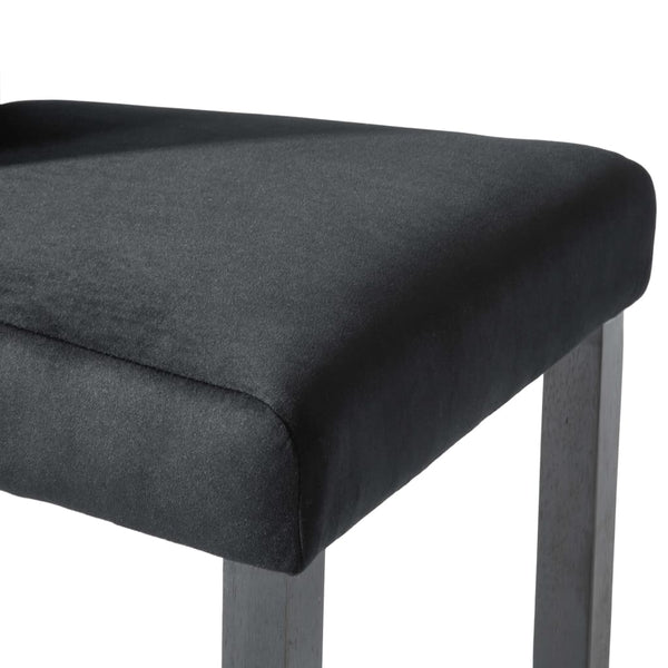 vidaXL Chaises de salle à manger 6 pcs Velours noir