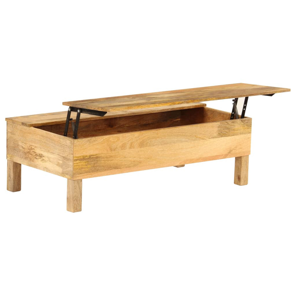 vidaXL Table basse en bois de manguier massif 110x55x35 cm