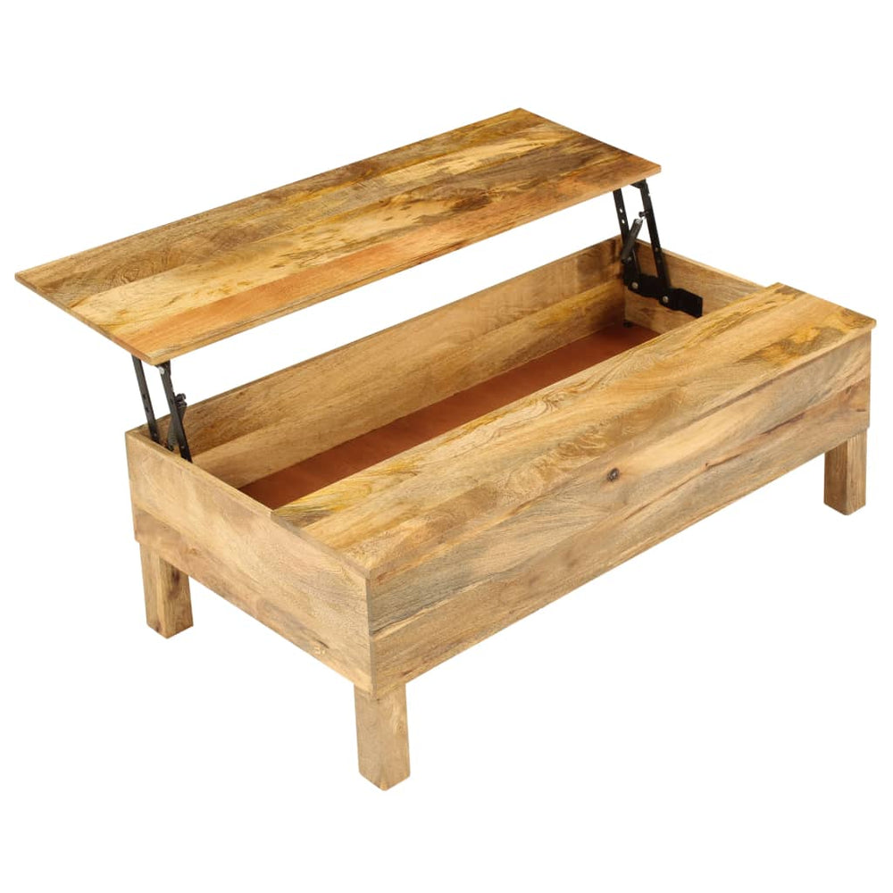 vidaXL Table basse en bois de manguier massif 110x55x35 cm
