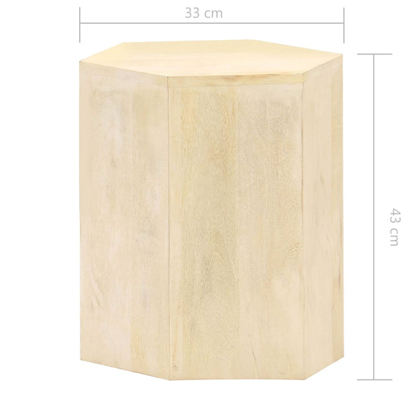 vidaXL Table basse, 3 pcs, Bois de manguier massif