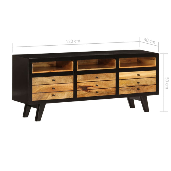 TV-Schrank Massivholz Mango 120x30x50 cm