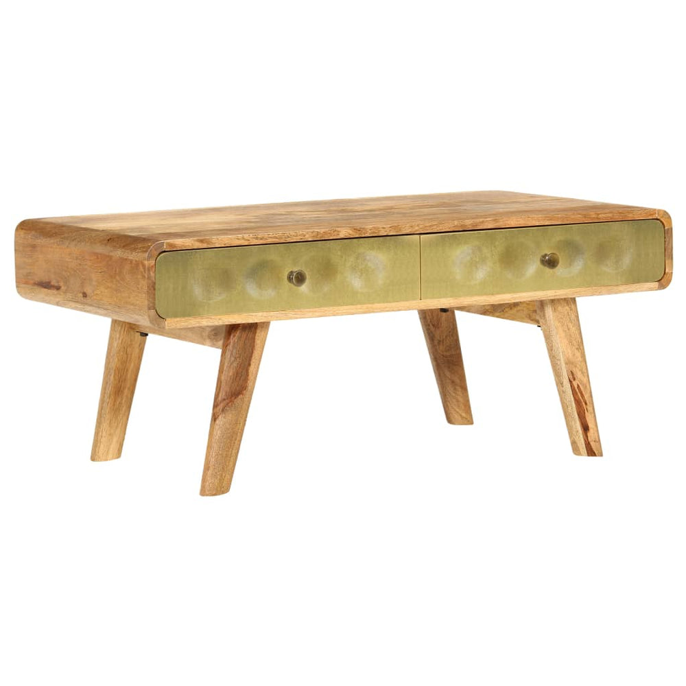 vidaXL Table basse en bois de manguier massif 90x50x40 cm