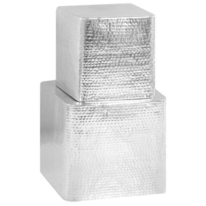 vidaXL Tables basses 2 pcs Aluminium Argenté