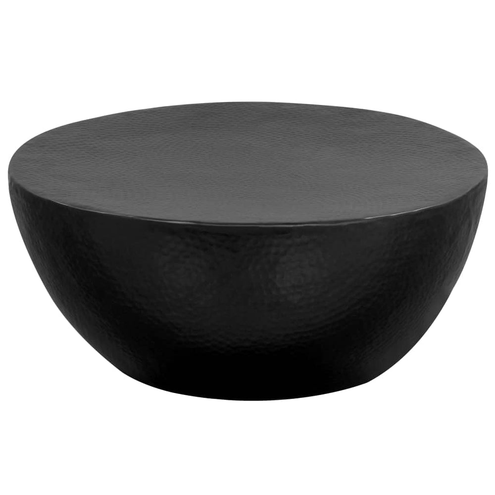 vidaXL Table basse en aluminium martelé 70x30 cm Noir