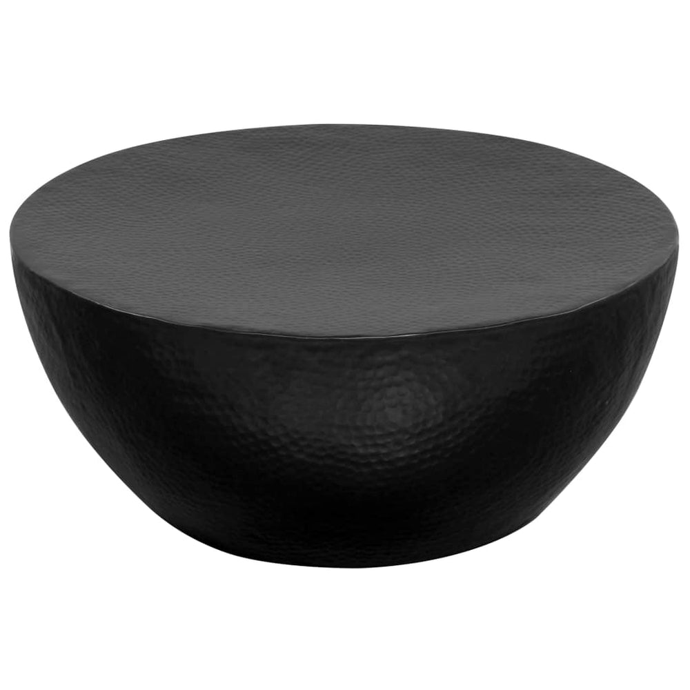vidaXL Table basse en aluminium martelé 70x30 cm Noir