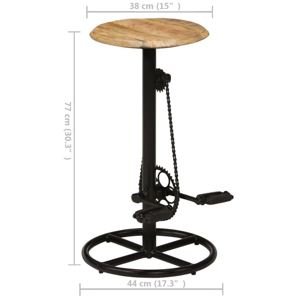 vidaXL Tabourets de bar 2 pcs Bois de manguier massif