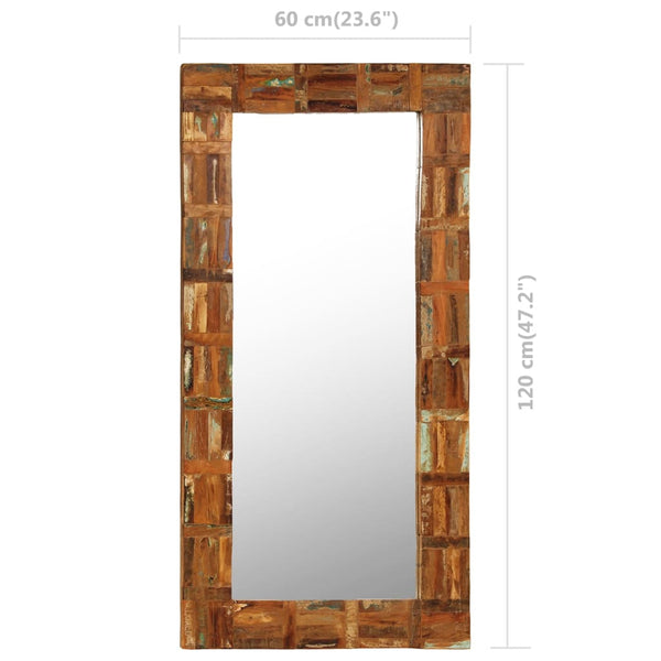 Wandspiegel Altholz Massiv 60x120 cm