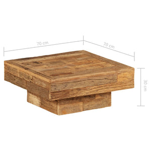 Couchtisch Altholz Massiv 70x70x30 cm