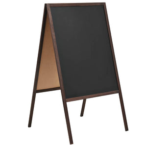 vidaXL Chevalet de trottoir double face en bois de cèdre autoportant 60×80 cm