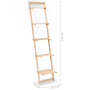 vidaXL Étagère échelle en bois de cèdre 41,5x30x176 cm