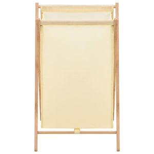 Wäschekorb Zedernholz und Stoff Beige 42x41x64 cm