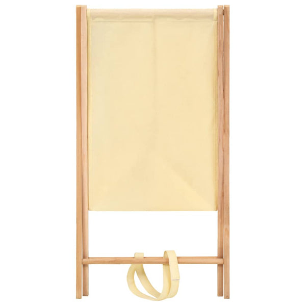Wäschekorb Zedernholz und Stoff Beige 42x41x64 cm