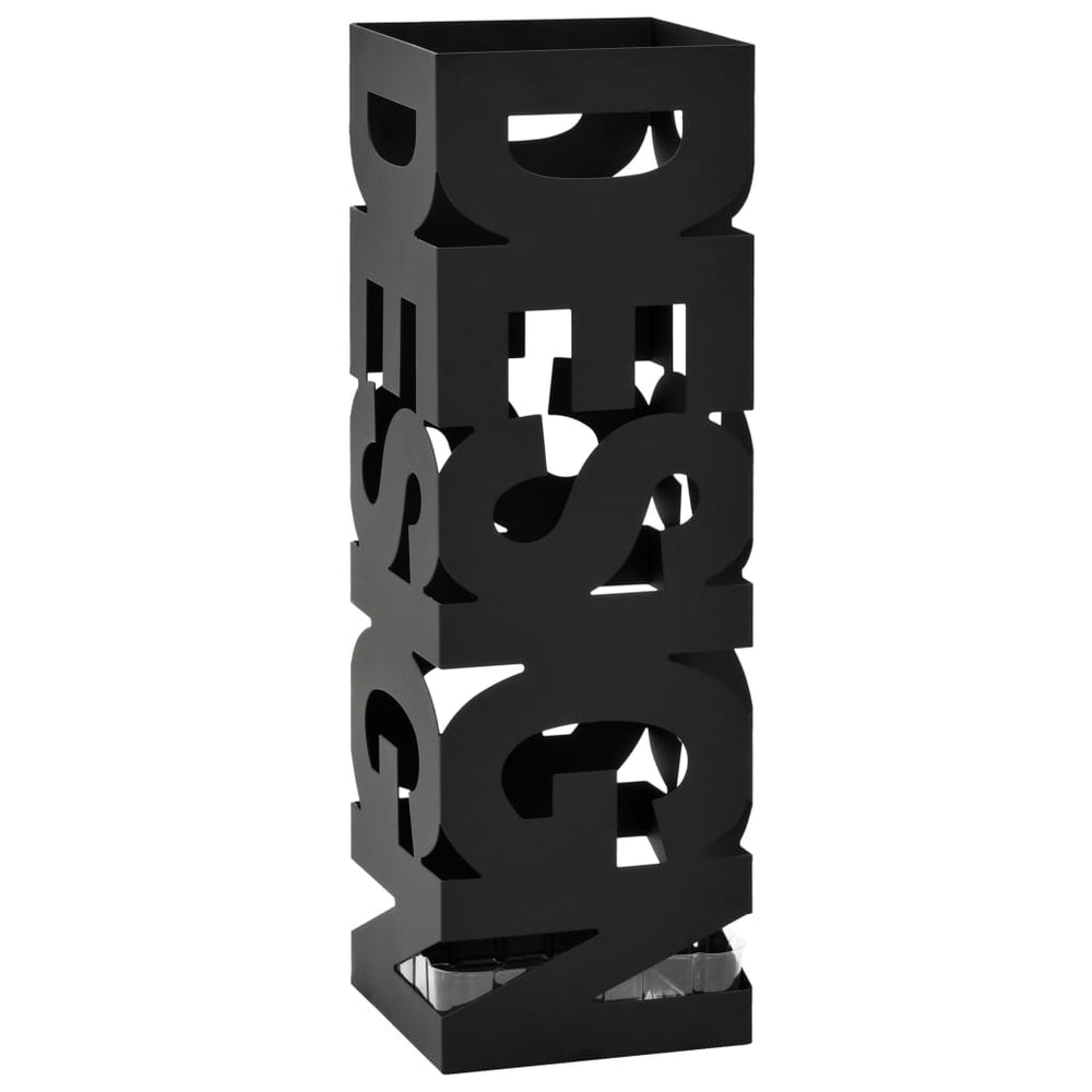 Regenschirmständer Design Stahl Schwarz