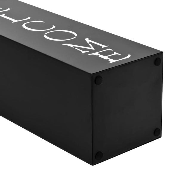 vidaXL Support de parasol Welcome en acier noir