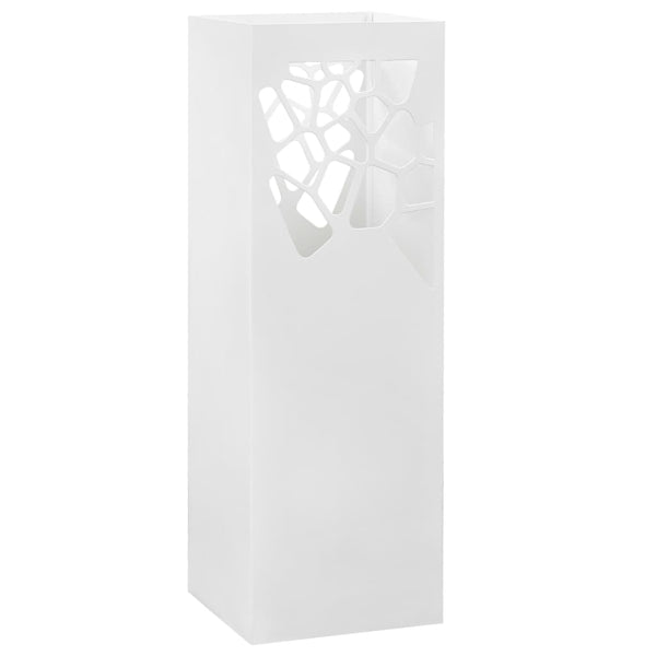 vidaXL Porte-parapluies design galets acier blanc