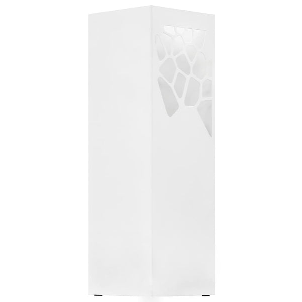 vidaXL Porte-parapluies design galets acier blanc
