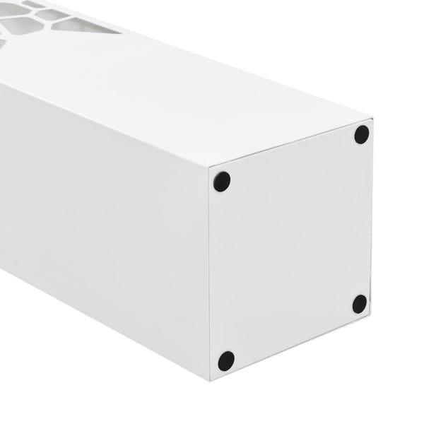 vidaXL Porte-parapluies design galets acier blanc