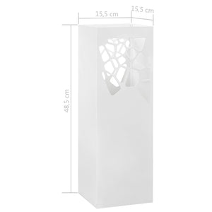 vidaXL Porte-parapluies design galets acier blanc