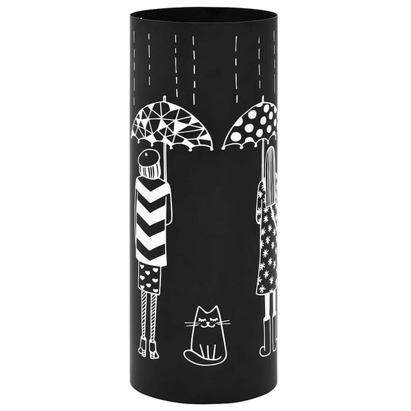 Regenschirmständer Frauen-Design Stahl Schwarz