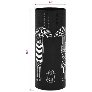 Regenschirmständer Frauen-Design Stahl Schwarz