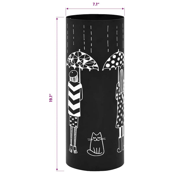 Regenschirmständer Frauen-Design Stahl Schwarz