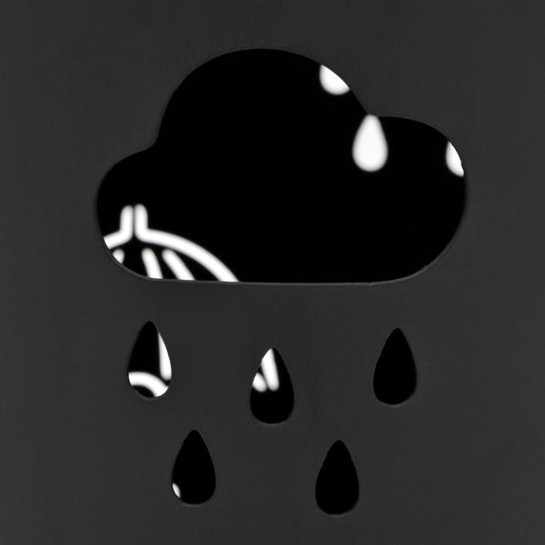 vidaXL Porte-parapluies motif parapluie acier noir