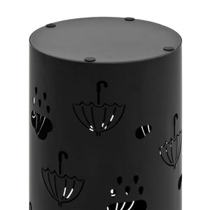 vidaXL Porte-parapluies motif parapluie acier noir