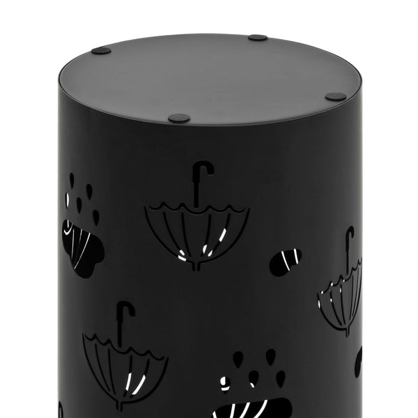 vidaXL Porte-parapluies motif parapluie acier noir