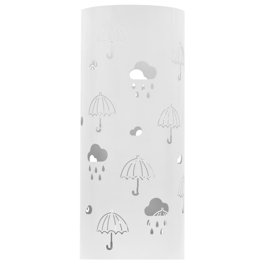 Regenschirmständer Regenschirm-Motiv Stahl Weiß