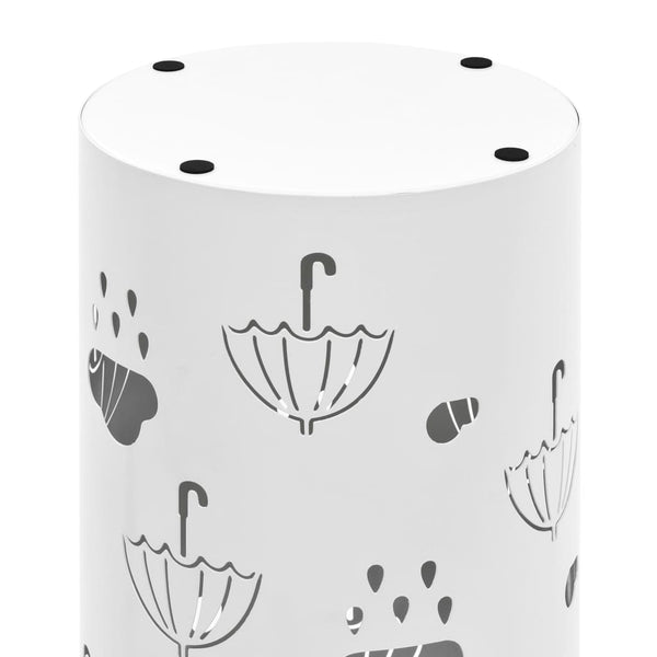 Regenschirmständer Regenschirm-Motiv Stahl Weiß