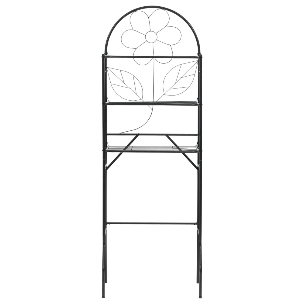 Toilettenregal Schwarz 60x33x174 cm